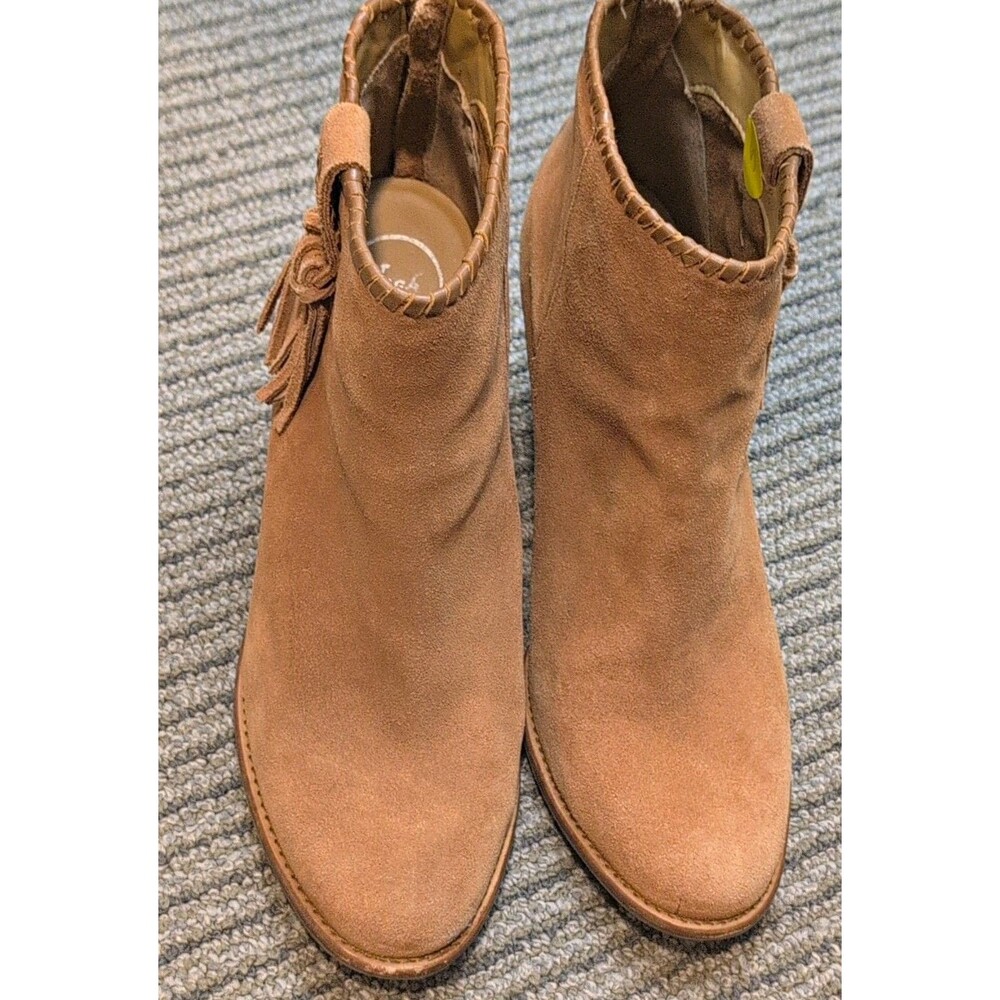 Jack Rogers Greer Oak Suede Ankle Boots With Tasdles Size 11